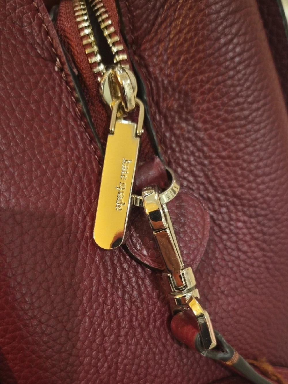 kate spade Plum Leather Two-way Bag with Knot Detail - Picture 13 of 14